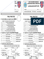 Language Institute Language Institute: Final Practice Final Practice