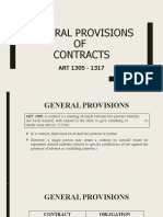 General Provisions OF Contracts