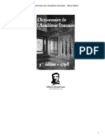 Academie Francaise - Dictionnaire de L'academie Francaise de 1798 (5e Edition) - 1