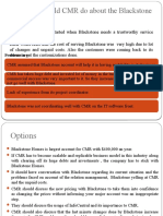 Q 1. What Should CMR Do About The Blackstone Account?: Problems Are