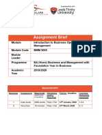 BMM 3003 - Assignment Brief