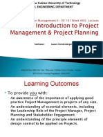 EE 101 Introduction To Project Management & Project Planning