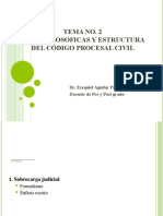 Tema No. 2 Bases Filosoficas y Estructura Del Codigo Procesal Civil Dr. Aguilar