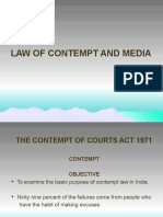 Law of Contempt and Media