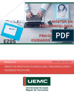 Módulo 23 Aspectos Bioéticos en Oncología, Psicooncología y Cuidados Paliativos