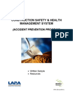 Construction Safety & Health Management System: (Accident Prevention Program)