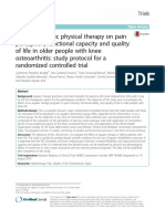 Effect of Aquatic Physical Therapy On Pain Perception, Functional Capacity and Quality of Life in Older People With Knee Osteoa