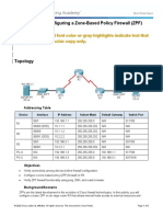 4.4.1.1 Packet Tracer - Configuring A Zone-Based Policy Firewall (ZPF) - Instructor