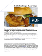 Receta Casera de Chicken Burger Bacon Crispy