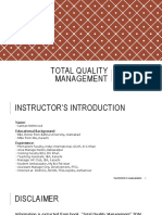 TQM Lectures Notes PDF