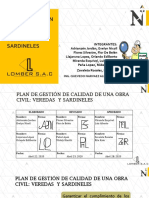 Plan de Gestión de Calidad de Una Obra Civil: Veredas Y Sardineles