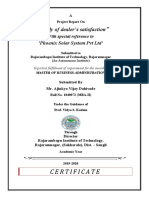 Certificate: A Study of Dealer's Satisfaction