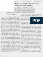 Determination of Molecular Weights of Dextrans by Means of Alkaline Copper Reagents