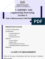 CIV 2107 - Lecture 2 - Units, Field Notes