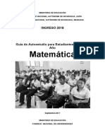 Unan Managua Guia Estudio Matematica 2018