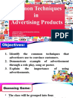 Common Techniques in Advertising Products