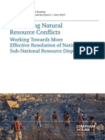 Addressing Natural Resource Conflicts