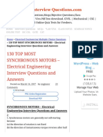 130 TOP MOST SYNCHRONOUS MOTORS - Electrical Engineering Interview Questions