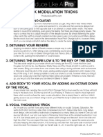 Modulation Tips Cheat Sheet