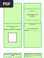 Carnet de Sanidad