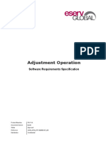 Adjustment Operation: Software Requirements Specification