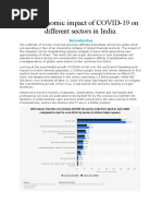 The Economic Impact of Covid-19 On Different Sectors in India