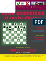 1000 Exercices Et Puzzles D'echecs - Mat en 1, 2, 3 Et 4 Coups