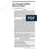 Production of Rapidly Solidified Metals And: Alloys