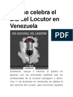 Día Del Locutor en Venezuela