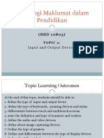 Teknologi Maklumat Dalam Pendidikan: Input and Output Devices