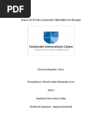 BANCO de Prueba Generador de Energía Hidráulico