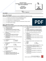 Test 1. True or False: Directions: Write TRUE If The Statement Is Correct and FALSE If The Statement Is Wrong