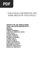 Pe2. Volleyball Equipments and Basic Skills of Volleyball PDF