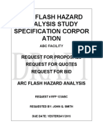 Arc Flash Hazard Analysis Study Specification Corpor Ation