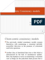 Client Centric Consistency Models