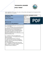 Office of The Municipal Engineer Issuance of Occupancy Permit