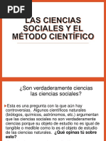 Método Científico en Las Ciencias Sociales