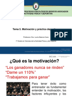 UD 2 - Tema 5 Motivación y Práctica Deportiva