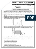 Class: 9 Subject: Physics Chapter: Motion DPP No # 2: Questions Based On Graphical Representation of Motion