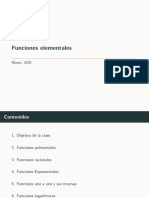 Funciones Elementales, Función Inversa y Cónicas