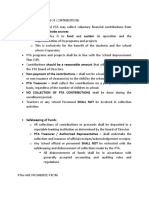 Dayot - Policies On PTA Collection of Contributions