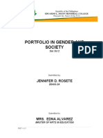 Portfolio in Gender and Society: Jennifer D. Rosete