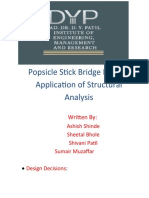 Popsicle Stick Bridge Report: Application of Structural Analysis