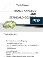 Topic 11 A181 - Variance Analysis