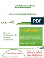 ICA - Certificación Establecimientos bioseguros-PEDT