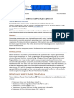 Massive Transfusion and Massive Transfusion Protocol