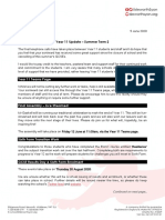 2020-06-05 Year 11 Update - Summer Term 2