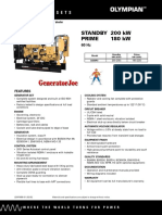 Standby 200 KW Prime 180 KW: Diesel Generator Sets