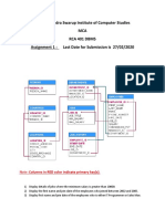 Dr. Virendra Swarup Institute of Computer Studies MCA Rca 401 Dbms Assignment 1: Last Date For Submission Is 27/02/2020