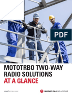 Mototrbo Two-Way Radio Solutions: at A Glance